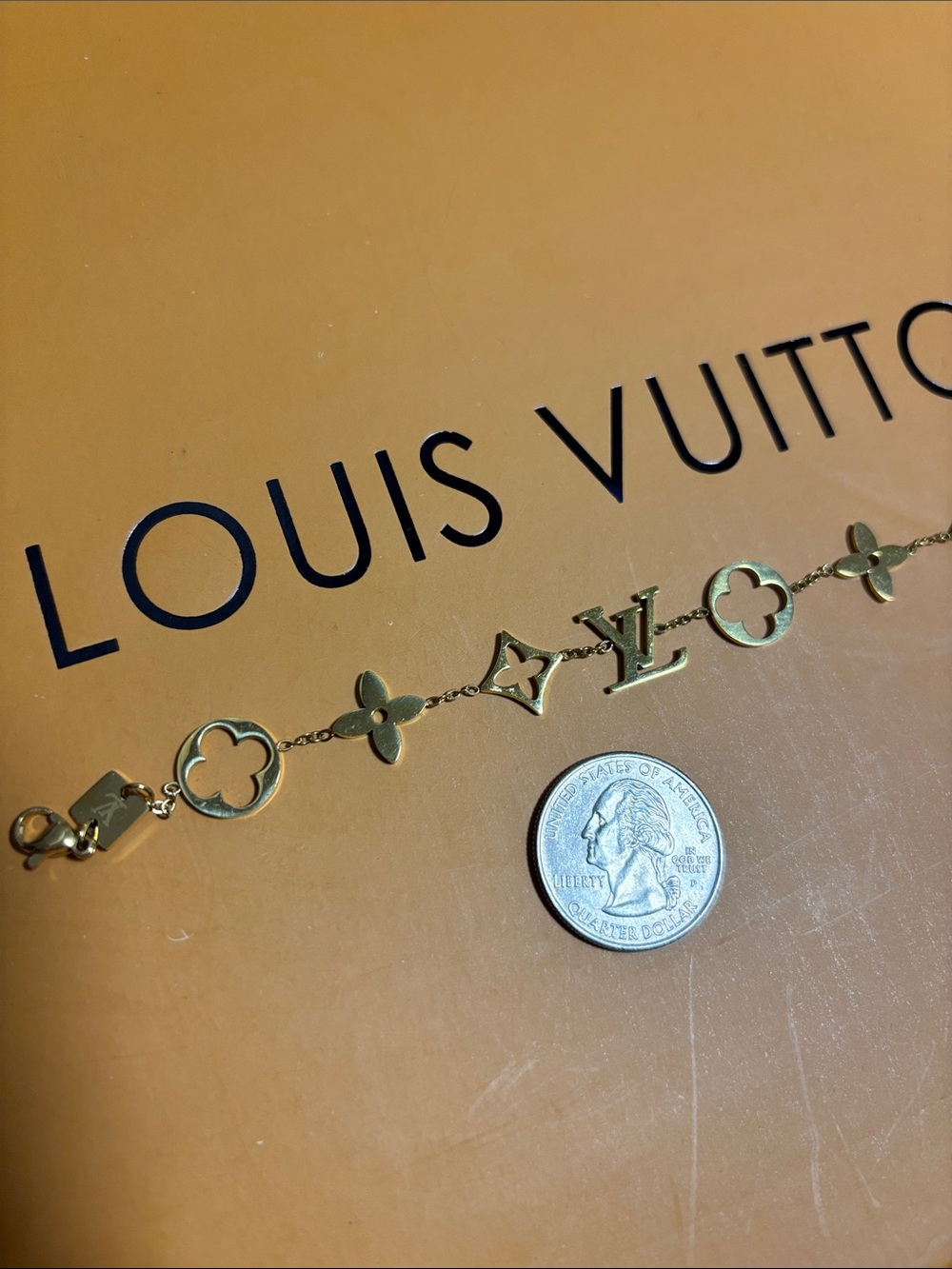 Louis Vuitton Gold Monogram Charm Bracelet - Picture 5 of 7